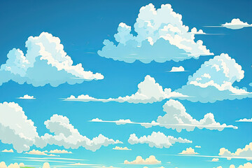 clear blue sky background,clouds with background. Generative AI