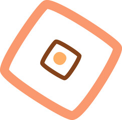 Abstract african ethnic ornament flat icon