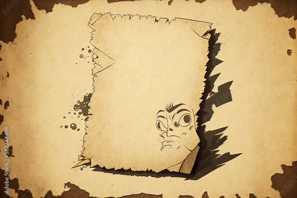 Poster old paper texture as background. generative ai