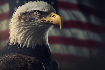 bald eagle american military Symbol USA war power Generative AI