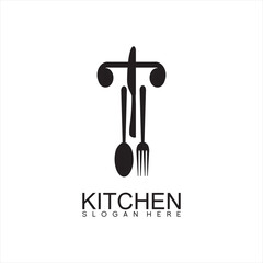 Unique restaurant logo design with justice concept.