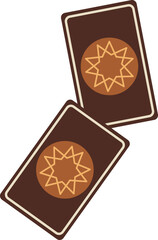 Tarot cards flat icon Divination, future prediction