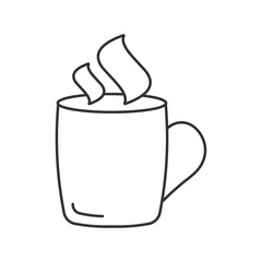 Coffee vector icon. Line sign for mobile concept and web design. Symbol, logo illustration. Vector graphics