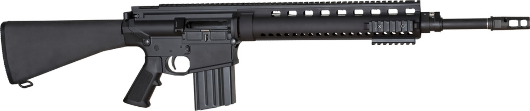 AR-10 with magazine inserted