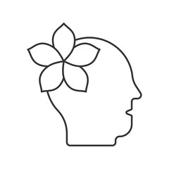 Brain health vector icon. Line sign for mobile concept and web design. Symbol, logo illustration. Vector graphics