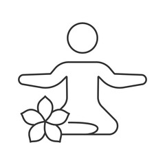 Relaxation vector icon. Line sign for mobile concept and web design. Symbol, logo illustration. Vector graphics