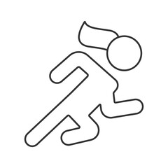 Running vector icon. Line sign for mobile concept and web design. Symbol, logo illustration. Vector graphics