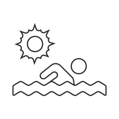 Leisure vector icon. Line sign for mobile concept and web design. Symbol, logo illustration. Vector graphics