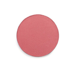 Eye shadow on white background, top view. Decorative cosmetics