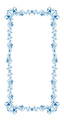 グラフィック素材、アラベスク柄、バロック調のオーナメント・ビンテージ飾り罫、フレーム、長方形