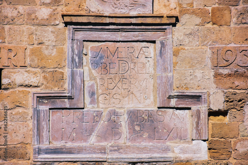 Wall mural details of the kyrenian gate, part of the venetian walls, north nicosia, cyprus