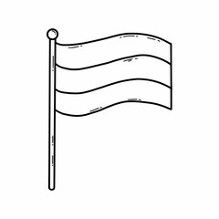 Obraz premium National flag. Tricolour. Vector doodle illustration. Sketch.