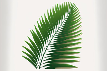 palm leaf in green. Generative AI