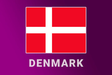 Denmark  flag. DK national banner. Denmark  patriotism symbol and name.