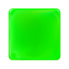 Green rectangular painted plate isolated. Label, template. Png.