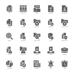 File and Document icon pack for your website, mobile, presentation, and logo design. File and Document icon glyph design. Vector graphics illustration and editable stroke.