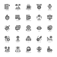 Productivity icon pack for your website, mobile, presentation, and logo design. Productivity icon glyph design. Vector graphics illustration and editable stroke.
