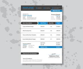 Business invoice design
