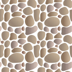Seamless pattern river stone background for design and decorate. Modern style close up wall stone background, texture, backdrop, tile, wallpaper. Stones vector illustration.