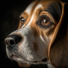 beagle dog portrait - Generative AI