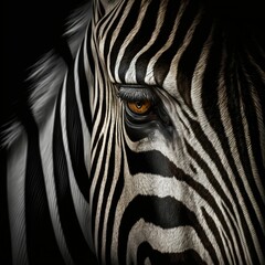 Fototapeta na wymiar zebra close up - Generative AI