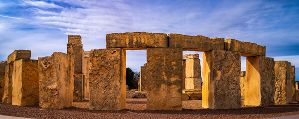 Stonehenge replica of the prehistoric monument in Odessa, Texas, USA