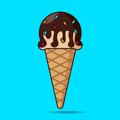 Ice Cream Cone Illustration