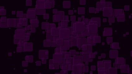 Illustration of a dark background with purple rounded squares at different distances