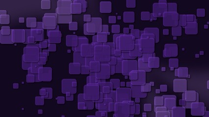 Illustration of a purple background with rounded squares at different distances