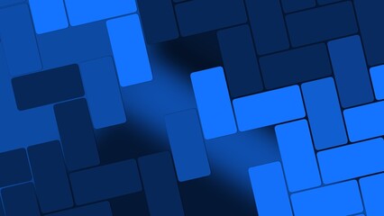 Illustration of a blue background with rectangles and added effects