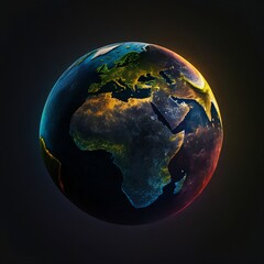 Home Planet: An Illustration of Earth, Generated by AI