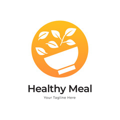 Healthy Meal, Healthy Food Logo Template 