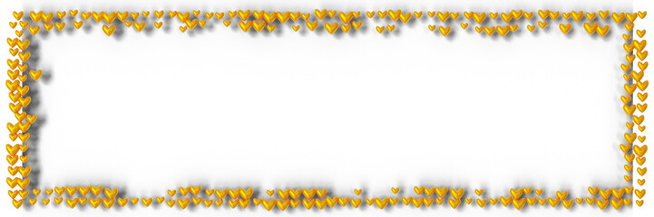 Valentine's Day Background: Frame with cute little colorful hearts  (3D Rendering)