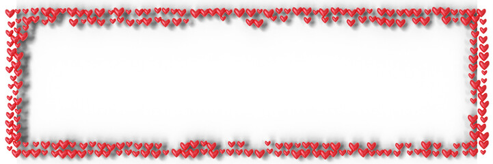 Valentine's Day Background: Frame with cute little colorful hearts  (3D Rendering)