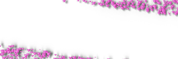 Valentine's Day Background: Frame with cute little colorful hearts  (3D Rendering)