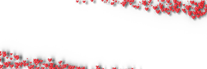 Obraz premium Valentine's Day Background: Frame with cute little colorful hearts (3D Rendering)