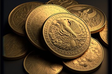 Tas de pi&egrave;ces d'or