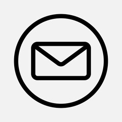 Email icon in line style about essentials, use for website mobile app presentation