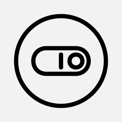 Switch icon in line style about essentials, use for website mobile app presentation