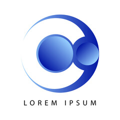 company logo design template of letter c or o 