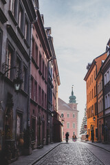 Fototapeta na wymiar Old city of Warsaw in the morning
