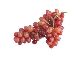 red grapes on a white background