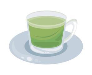 cup with green tea