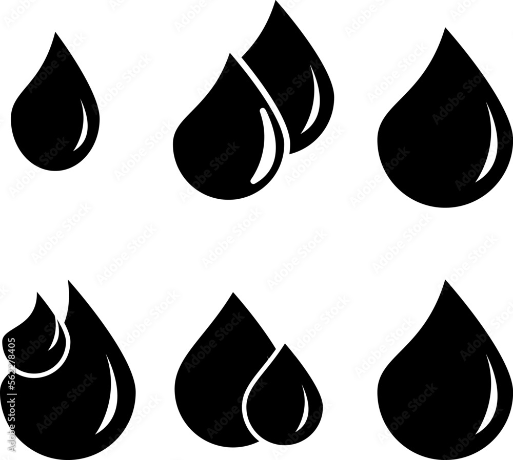 Poster drop icon set vector trendy style on white background..eps