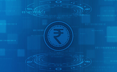 Indian Rupee symbol on financial Background, Growth of Indian stock market, Abstract finance background, Stock market Concept background