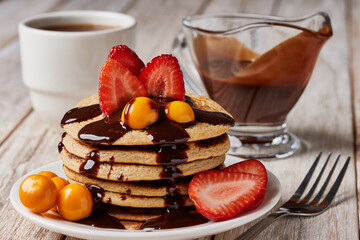 Desayuno de panqueques calientes / hot pancake breakfast