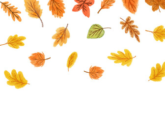 Obraz premium autumn leaf frame background
