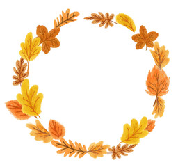 autumn leaf frame background