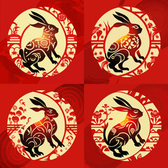 rabbit logo in chinese new year celebration