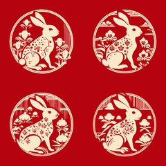 rabbit logo in chinese new year celebration